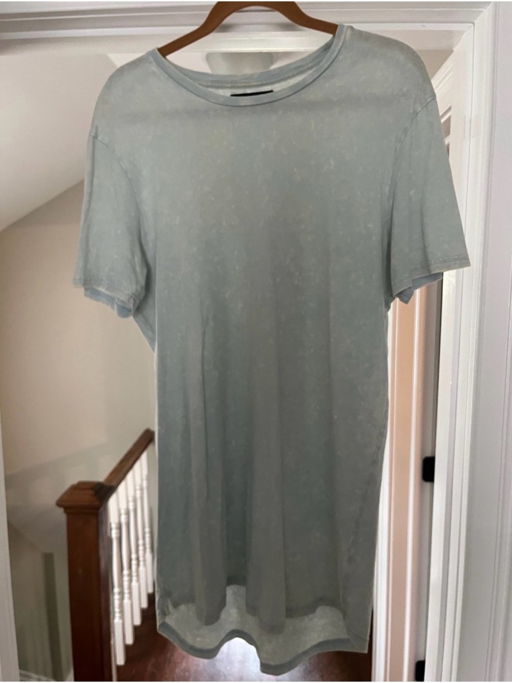 Men’s Cotton On Longline Fit Light Blue Shirt Size Medium